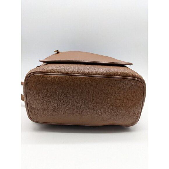 MICHAEL KORS Adina pebbled leather women's large backpack -LUGGAGE/ BROWN - Picture 7 of 9